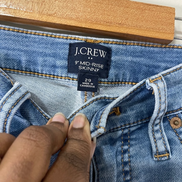 J. Crew Womens Jeans Size 29 Blue 9” Mid Rise Skinny Denim Bottoms - Picture 4 of 11